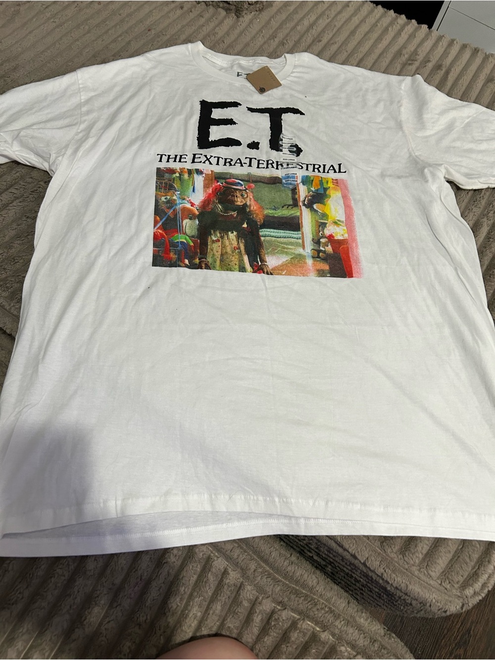 ET Graphic White Crewneck Tee - Unbranded